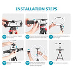 Neewer 10097196 Selfie Ring Light Tripod Stand Phone Holders