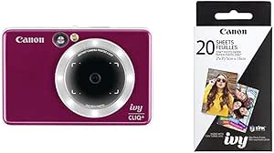 Canon IVY CLIQ+ Instant Camera Printer - Ruby Red — main product image