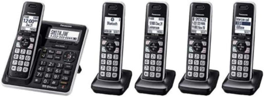 Panasonic KX-TG985SK 5-Handset Bluetooth Talking Caller ID Phone