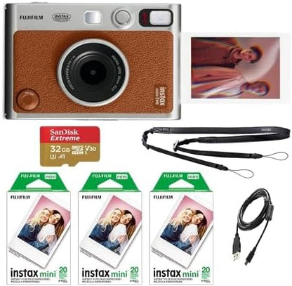 Fujifilm FUJIFILM INSTAX MINI EVO Brown Instant Camera Bundle