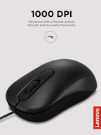 Lenovo GY51K20071 100 Wired USB Computer Mouse