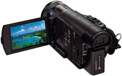 Sony FDRAX100/B 4K Camcorder - 3.5" LCD, Black