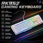 RK ROYAL KLUDGE RK952 Full-Size Hot-Swappable Mechanical Keyboard
