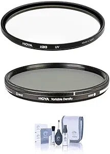 Hoya 77mm HD3 UV Filter with Variable ND & Cleaning Kit