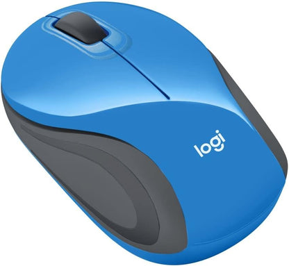 Logitech 910-002728 M187 Blue Wireless Mini Mouse Portable