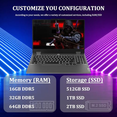 Delca Custom Lenovo LOQ RTX 4050 Gaming Laptop, 15.6" 144Hz