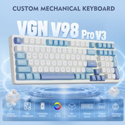VGN V98Pro V3 Tri-Mode Hot-Swappable Mechanical Keyboard