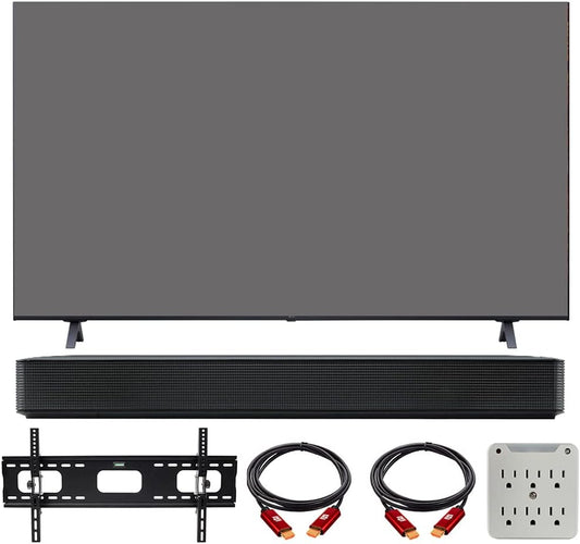 LG E28LG50UP8000PUA 50" 4K TV Bundle - Soundbar, Wall Mount