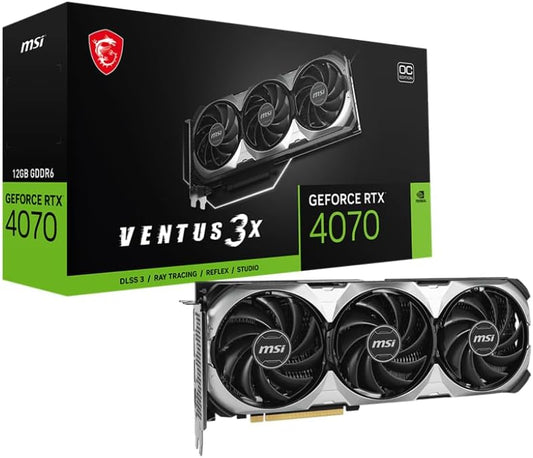 MSI G4070V3XE12C RTX 4070 Ventus 3X 12GB Graphics Card