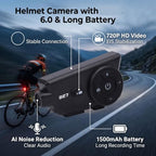 ASHATA Bluetooth 6.0 Motorcycle Helmet Camera Recorder