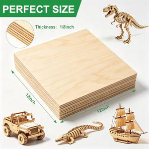 ZXCSXJW Basswood Sheets 24-Pack for Laser Engraving and Crafts