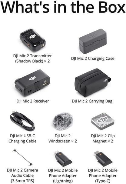 DJI Mic 2 Wireless Microphone System Bundle