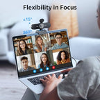 EMEET NOVA 4K Webcam with PDAF Autofocus and Dual Mics