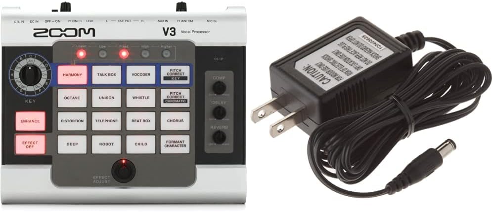 Zoom V3 Vocal Processor Pedal Harmony Effects