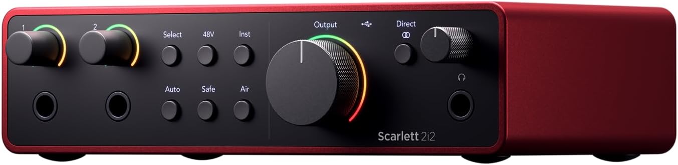 Focusrite Scarlett 2i2 4th Gen USB Audio Interface Studio Bundle