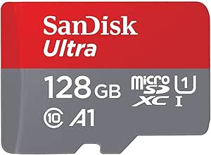 SanDisk Ultra 128GB microSDXC Card A1 100MB/s with Adapter