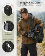 RAINSMORE Tactical Camera Backpack for DSLR and Mirrorless Kits