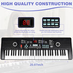 PWNLDY 61-Key Portable Digital Piano Keyboard for Beginners