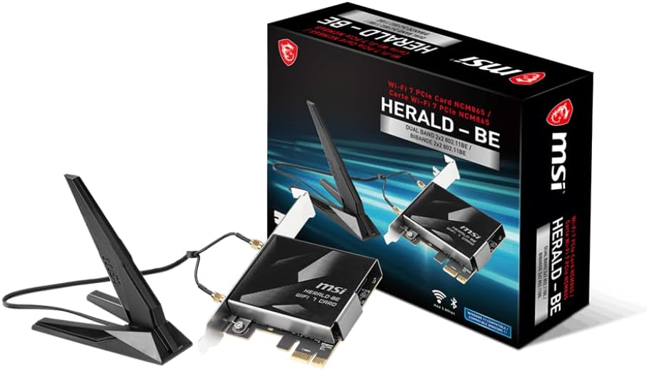MSI Herald-BE Wi-Fi 7 MAX PCIe Wireless Card