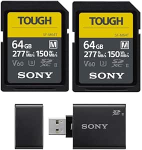Sony SFM64TT1_K1 64GB Tough SD Card Bundle UHS-II