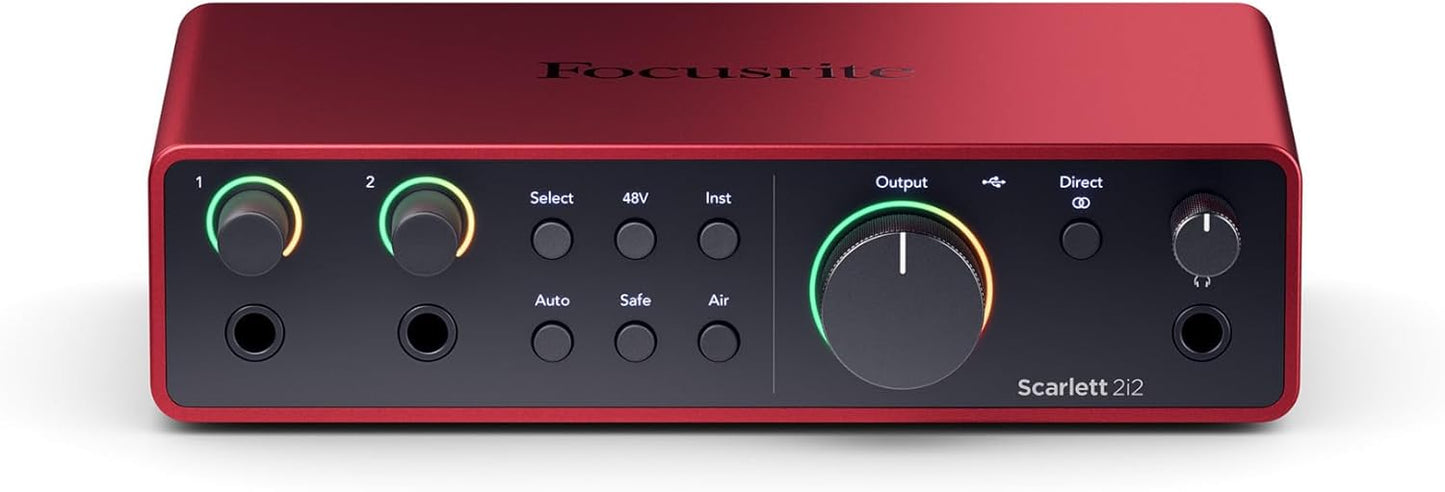 Focusrite 2I2-4GK1 Scarlett 4th Gen Studio Recording Bundle