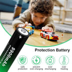 BENKIA 18650 Rechargeable Button-Top Battery and Charger Set
