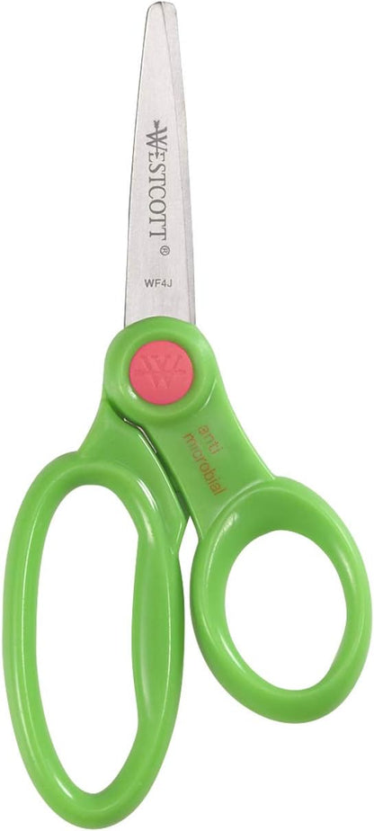 Westcott 14872 5" Pointed Kids Safety Scissors 12-Pack