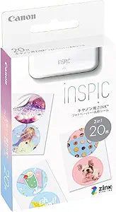 Canon ZP-2030-2C-20 ZINK Photo Paper Round Stickers - 20 Pack