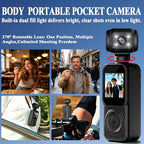JYSECURE Pocket Body Camera with 4K Output and 64GB Storage