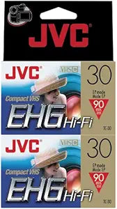 JVC TC30EHGDU2 VHS-C 30-Minute Video Tape 2-Pack