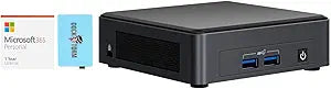 Intel BNUC11TNKV70001 i7 Mini Desktop PC Home & Business Bundle