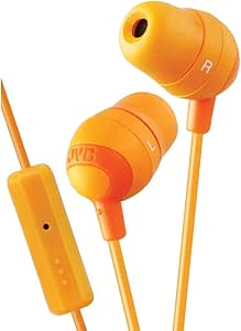 JVC HAFR37D Marshmallow Inner-Ear Headphones with Mic - Orange