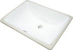 MSI 1813 White Rectangle Undermount Bathroom Sink