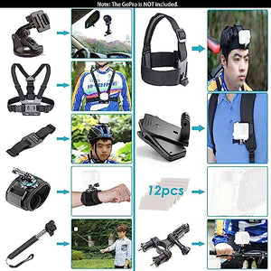 Navitech 60-in-1 Action Camera Accessory Kit with EVA Case