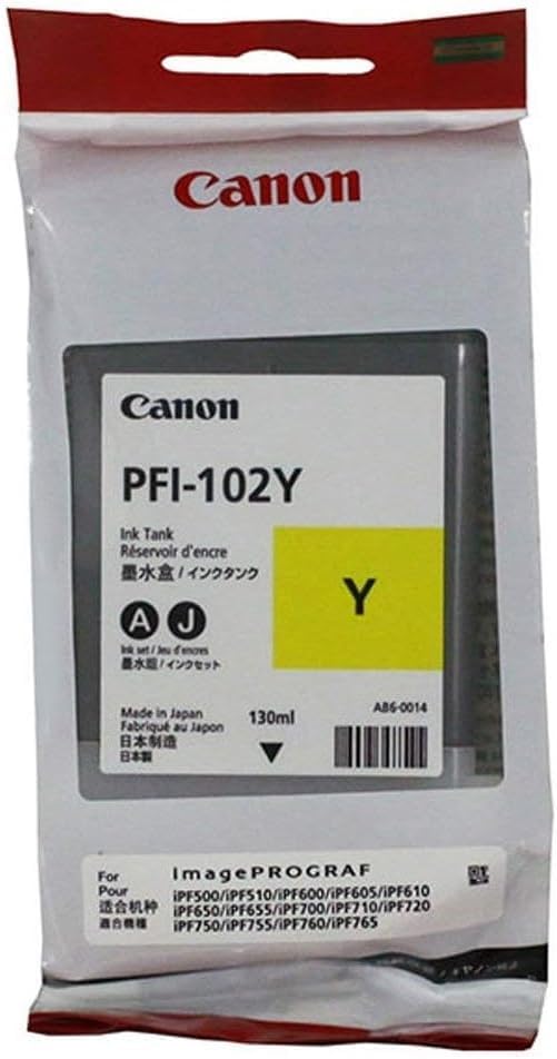 Canon PFI-102Y Yellow Ink Cartridge ImagePrograf — main product image