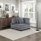 Lexicon Bathurst Gray Corduroy Corner Seat