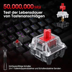 KOORUI Tri-Mode Hot-Swappable Mechanical Gaming Keyboard