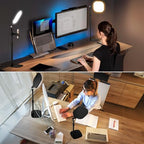 LitONES 7-Inch Edge-Lit Video Conference Desk Light