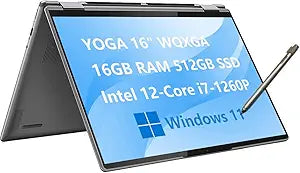 Lenovo Yoga 7i 16" 2.5K Laptop i7-1260P 16GB 512GB SSD