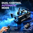 EN'DA Professional 1500W Fog Machine with LED Lights and Remotes