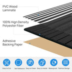 AllDecoo Wood Grain Self-Adhesive Acoustic Panels 12-Pack