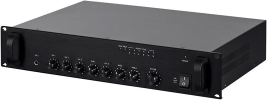 Monoprice Commercial Audio Mixer Amplifier - 240W 5-Channel 70/100V