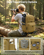 RAINSMORE Tactical Camera Backpack for DSLR and Mirrorless