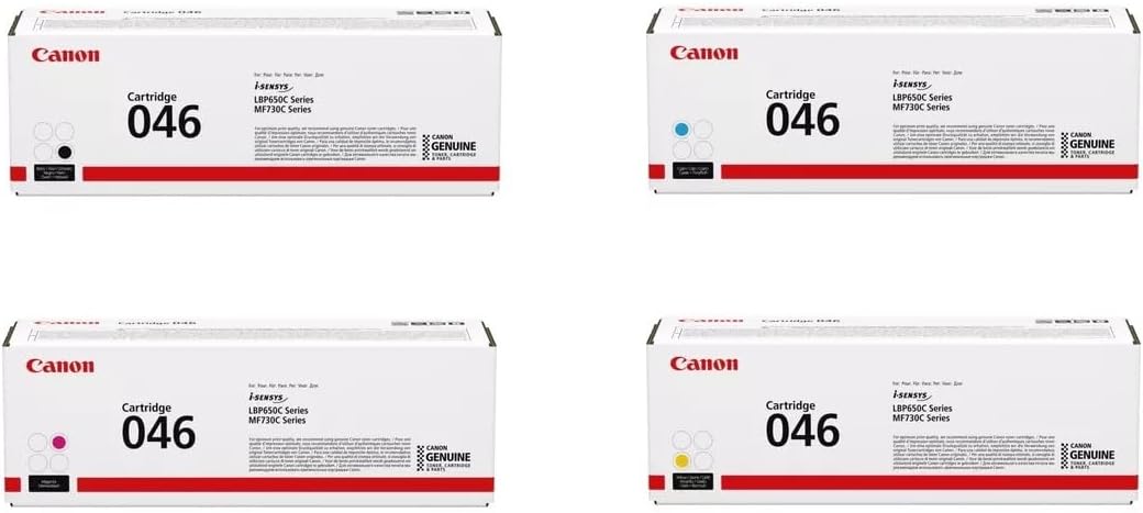 Canon CRG-046 CMYK Toner Set - Genuine Color Cartridge Bundle