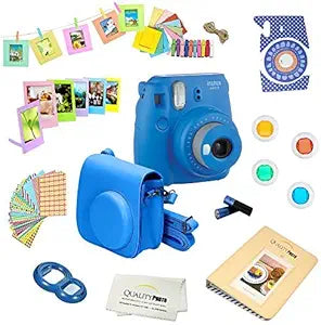 Fujifilm Mini 9 Cobalt Blue Instant Camera Bundle