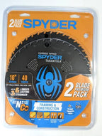Spyder 10-in 40-Tooth Framing Saw Blade 2-Pack