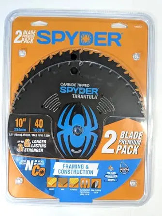 Spyder 10-in 40-Tooth Framing Saw Blade 2-Pack