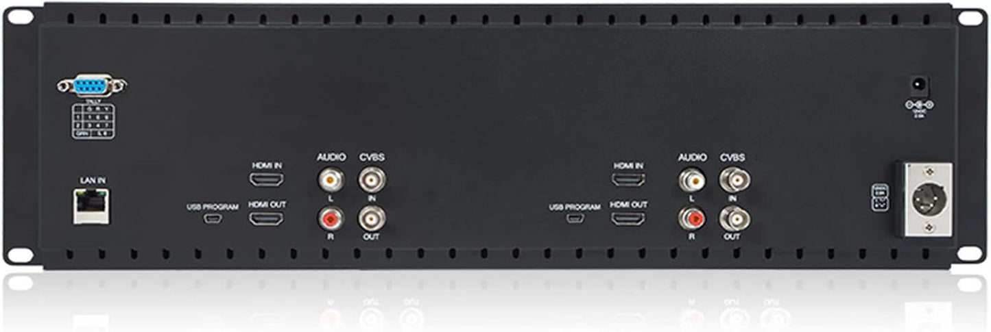 FEELWORLD D71-H Dual 7" 3RU Rack Mount LCD Monitor