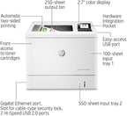 HP 7ZU81A#BGJ Color LaserJet M554dn Duplex Printer White