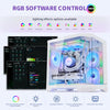 HOENGAGER Prebuilt Gaming PC Desktop, White ARGB Tower
